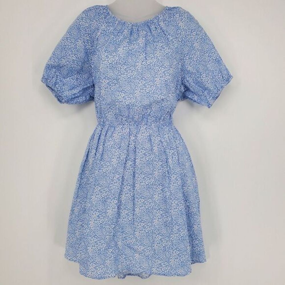 Blue Floral Women's Dress